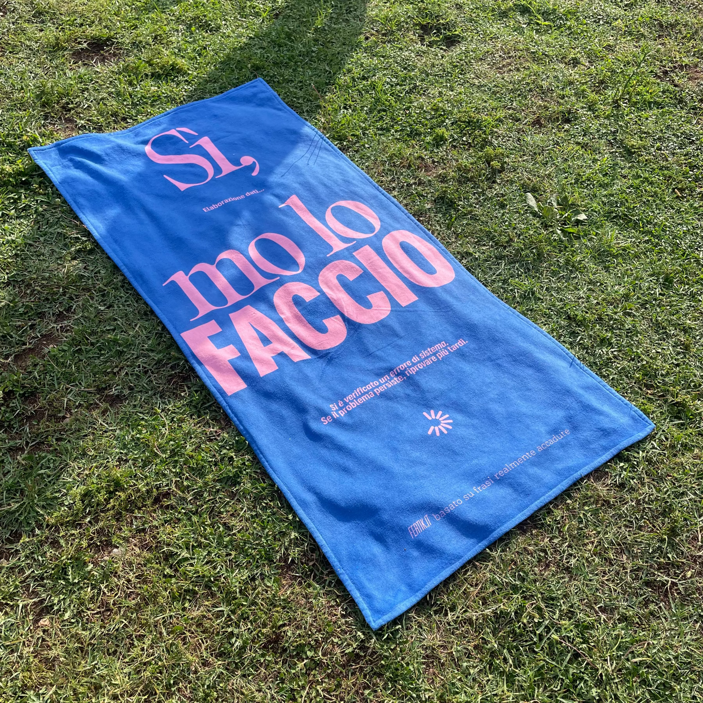 Telo da mare Mo lo faccio - 80x160 cm