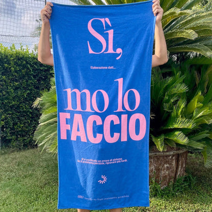 Telo da mare Mo lo faccio -  80x160 cm